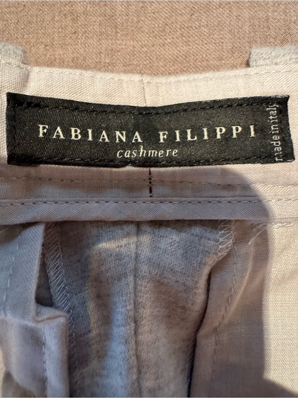 Fabiana Filippi Cashmere Pants in Light Gray - Picture 3 of 5